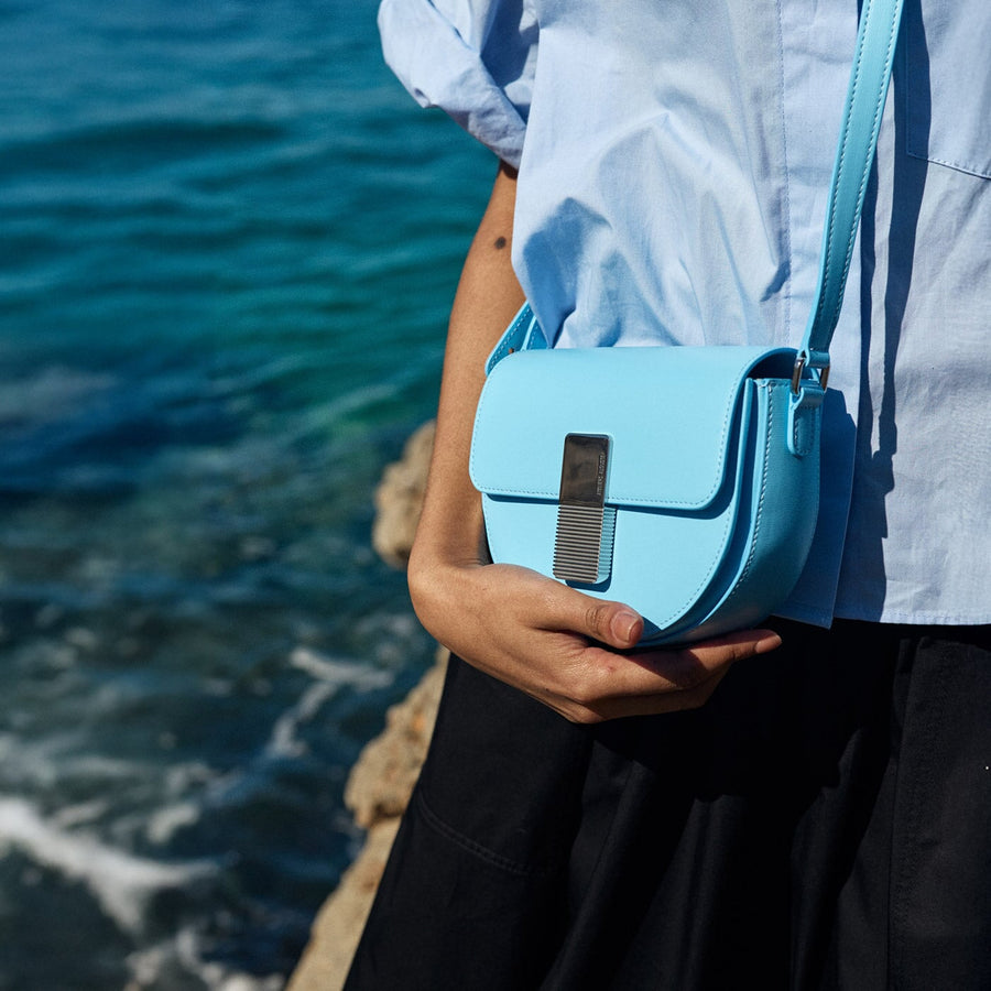 Mini Sully Silver Edition - Light Blue Box Leather – Ateliers Auguste